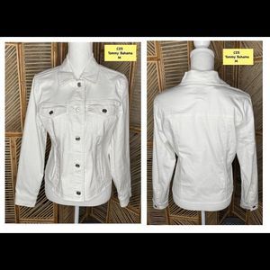 Tommy Bahama White Ella Twill Jean jacket